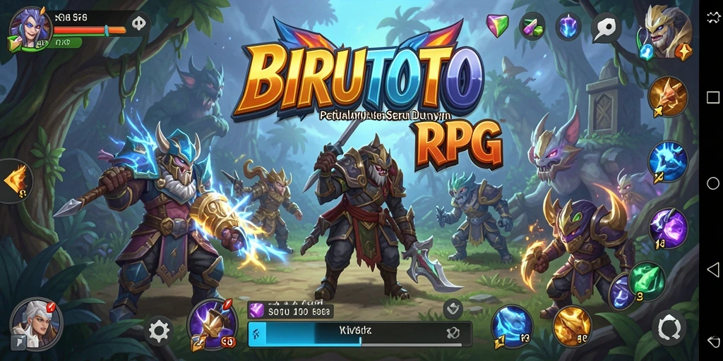 Tampilan menarik dari gameplay RPG di BIRUTOTO.