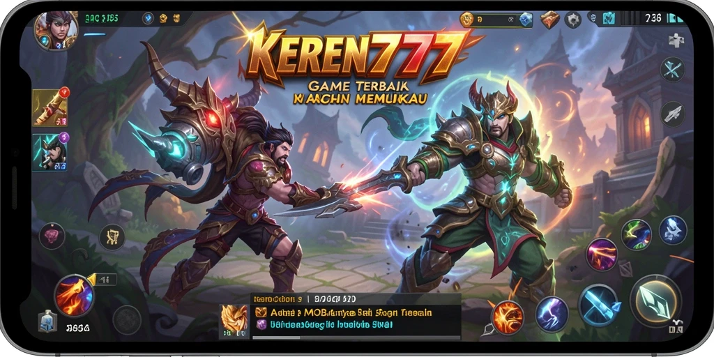 Tampilan gameplay MOBA KEREN777 yang menarik dan kompetitif.