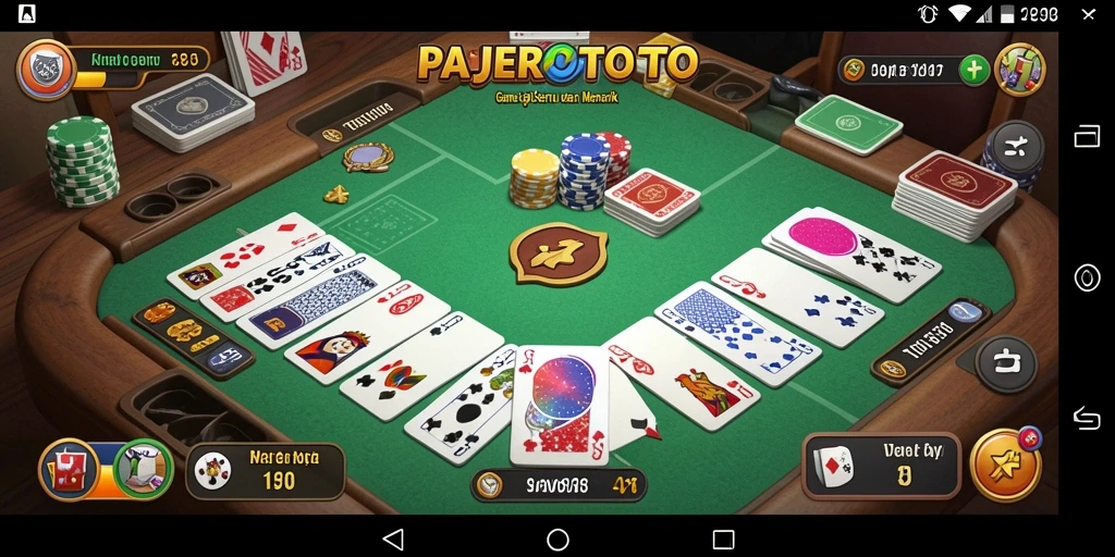 Tampilan gameplay PAJEROTOTO dengan suasana Gaple yang seru.