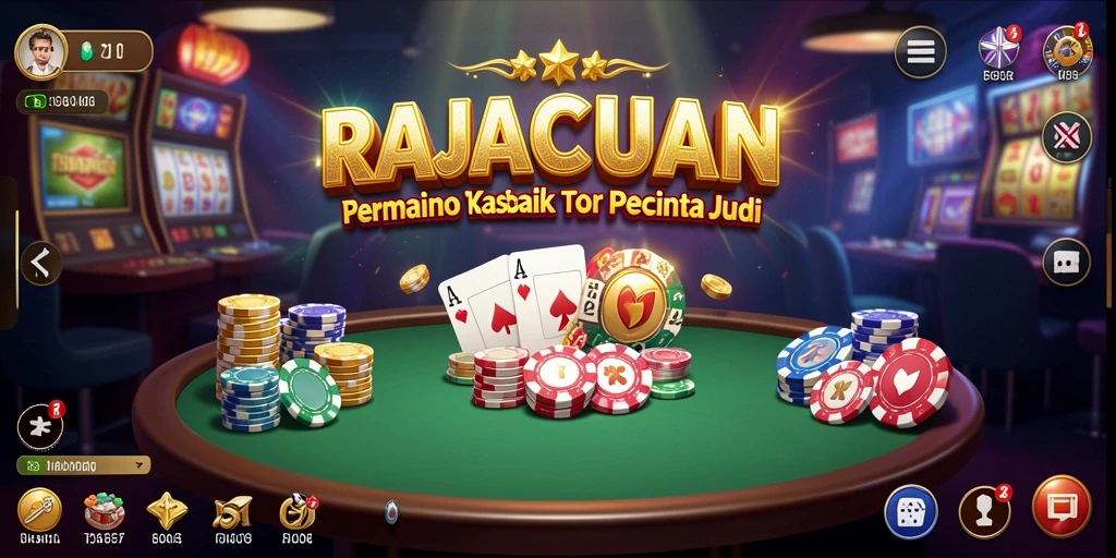 Screenshot gameplay RAJACUAN menampilkan aksi seru di Kasino.