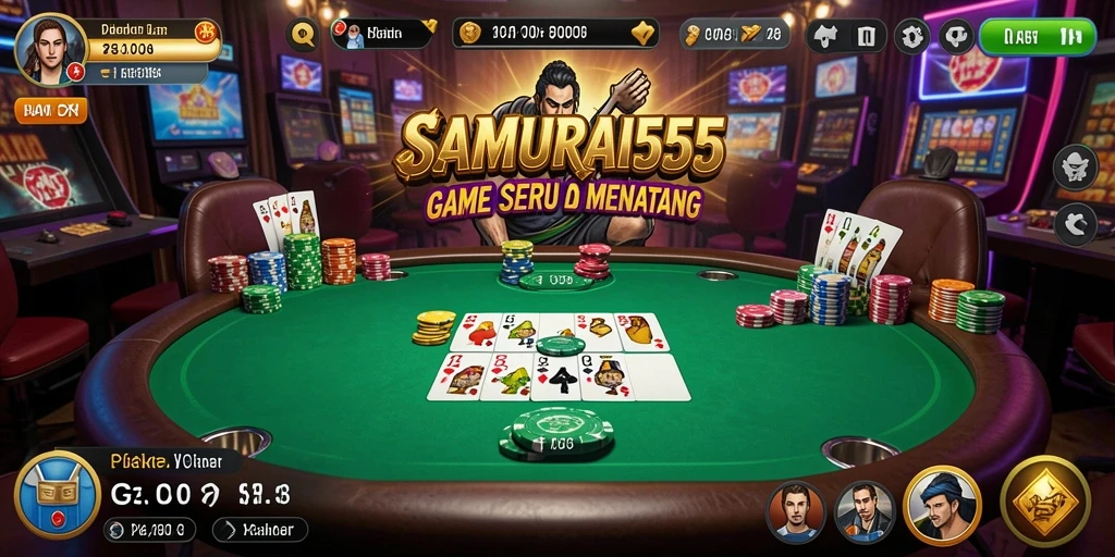 Gameplay menarik SAMURAI555 saat bermain poker penuh strategi.