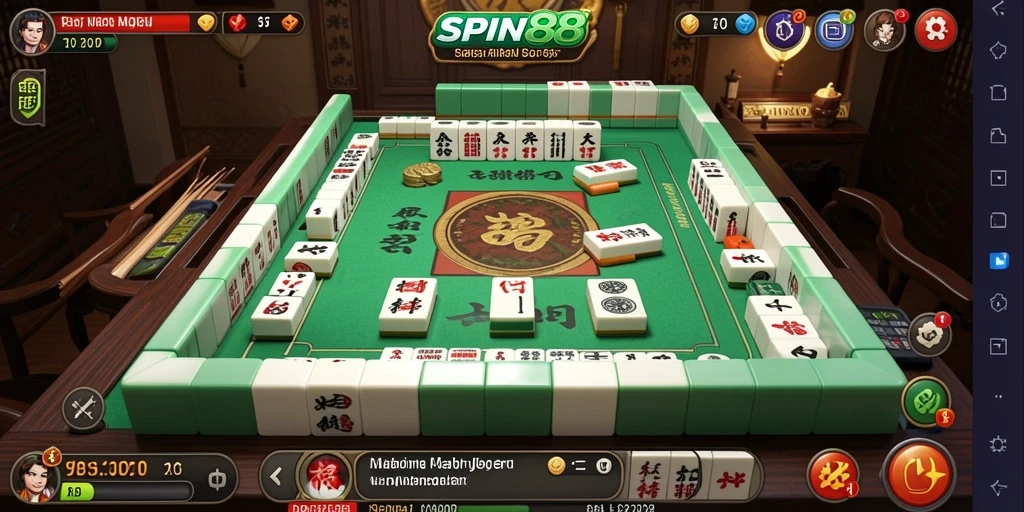 Screenshot gameplay SPIN88 menampilkan aksi seru Mahjong yang menarik.